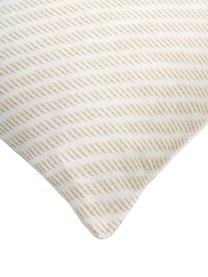 Gemusterte Baumwollsatin-Bettwäsche Moore, Webart: Satin Baumwollsatin wird , Beige, Braun, Blau, 135 x 200 cm + 1 Kissen 80 x 80 cm