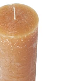Bougie pilier faite main Rustic, Paraffine, Orange, Ø 7 x haut. 20 cm