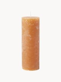 Bougie pilier faite main Rustic, Paraffine, Orange, Ø 7 x haut. 20 cm