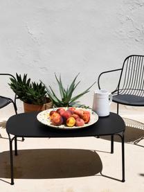 Table basse de jardin Hiray, Acier galvanisé, laqué, Noir, larg. 90 x prof. 59 cm