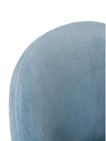 Sedia imbottita in velluto blu Rachel, Rivestimento: velluto (rivestimento in , Gambe: metallo verniciato a polv, Velluto azzurro, Larg. 53 x Prof. 57 cm