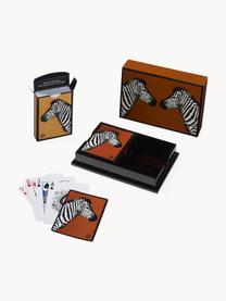 Spielkarten-Set Zebra, Kunststoff, Papier, Zebra, Set mit verschiedenen Grössen