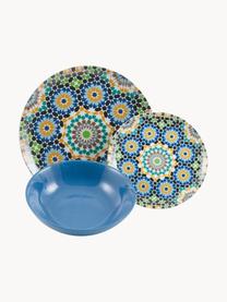 Service de table en porcelaine Marrakech, 6 personnes (18 élém.), Porcelaine, grès cérame, Multicolore, 6 personnes (18 élém.)