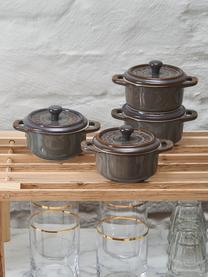 Petits pots Mini Cocotte, 4 pièces, Céramique, émaillée, Grège, Ø 10 x haut. 7 cm, 200 ml
