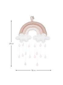 Mobile Rainbow aus Bio-Baumwolle, Bezug: 100 % Bio-Baumwolle, GOTS, Rosatöne, B 18 x H 29 cm