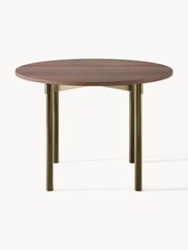 Mesa de comedor redonda Mavi, Ø 110 cm, Tablero: madera de acacia, aceitad, Patas: metal recubierto, Acacia, Ø 110 cm