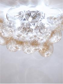 Glaskugel-Deckenleuchte Gross, Baldachin: Nickel, verchromt, Beige, transparent, Ø 50 x H 27 cm