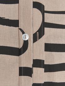 Perkal-Kissenbezüge Malu in Taupe, 2 Stück, Webart: Perkal Fadendichte 144 TC, Beige, B 40 x L 80 cm