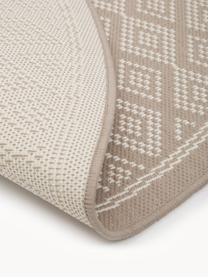 Okrągły dywan wewnętrzny/zewnętrzny Capri, 86% polipropylen, 14% poliester, Biały, beżowy, Ø 140 cm (Rozmiar M)