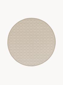 Okrągły dywan wewnętrzny/zewnętrzny Capri, 86% polipropylen, 14% poliester, Biały, beżowy, Ø 140 cm (Rozmiar M)