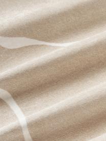 Fluwelen kussenhoes Seraphina, Fluweel (51% katoen, 49% viscose), Lichtbeige, wit, B 30 x L 50 cm