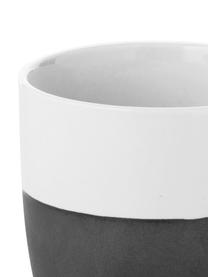 Mug mat/brillant fait à la main Esrum, 4 pièces, Blanc ivoire, gris-brun, 250 ml