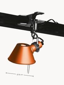 Malá upínací stolní lampa Tolomeo Micro Pinza, Oranžová, Ø 16 cm, V 20 cm