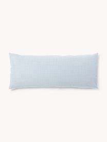 Funda de almohada de seersucker Davey, Azul claro, blanco, An 45 x L 110 cm