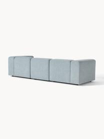 Modulares Bouclé-Sofa Lena (4-Sitzer), Bezug: Bouclé (93 % Polyester, 6, Gestell: Kiefernholz, Schichtholz,, Füße: Kunststoff, Bouclé Hellblau, B 284 x T 106 cm