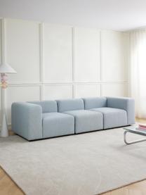 Modulares Bouclé-Sofa Lena (4-Sitzer), Bezug: Bouclé (93 % Polyester, 6, Gestell: Kiefernholz, Schichtholz,, Füße: Kunststoff, Bouclé Hellblau, B 284 x T 106 cm