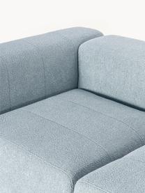 Modulares Bouclé-Sofa Lena (4-Sitzer), Bezug: Bouclé (93 % Polyester, 6, Gestell: Kiefernholz, Schichtholz,, Bouclé Hellblau, B 284 x T 106 cm