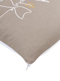 Poszewka na poduszkę z bawełny organicznej Lines Mistletoe, 100% bawełna organiczna, Beżowy, S 45 x D 45 cm