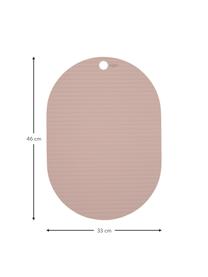 Placemats Ribbo in roze, 2 stuks, Siliconen, Roze, B 33 x L 46 cm