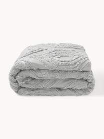 Přehoz s všívaným vzorem Faye, 100 % bavlna, Šedá, Š 160 x D 200 cm (pro postele s rozměry až 120 x 200 cm)