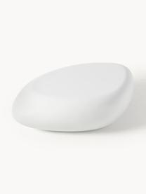 Konferenční stolek v organickém tvaru Pietra, Sklolaminátový plast, lakovaný, Bílá, Š 116 cm, H 77 cm