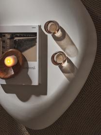Tavolino da salotto dalla forma organica Pietra, Plastica in fibra di vetro laccata, Bianco, Larg. 116 x Prof. 77 cm