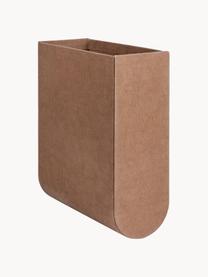 Handgefertigte Aufbewahrungsbox Curved, Bezug: 100 % Baumwolle, Korpus: Pappe, Hellbraun, B 12 x H 33 cm