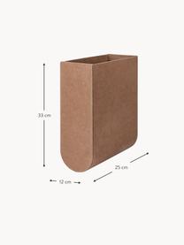 Caja artesanal Curved, Funda: 100% algodón, Estructura: cartón, Marrón claro, An 12 x Al 33 cm