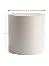 Tavolino rotondo in metallo grigio chiaro Metdrum, Metallo, Grigio chiaro, Ø 40 x Alt. 40 cm
