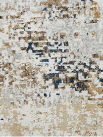 Niederflor-Teppich Verona mit Fransen, Flor: 50 % Viskose, 50 % Acryl, Beige, Braun, Dunkelblau, B 80 x L 150 cm (Größe XS)