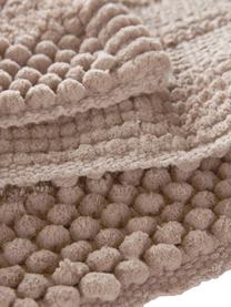 Weicher Badvorleger Nea mit Hoch-Tief-Muster in Sandfarben, verschiedene Größen, 65% Polyester, 35% Baumwolle, Sandfarben, 50 x 80 cm