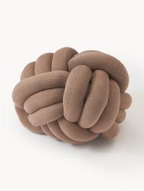 Knoten-Kissen Twist, Taupe, B 30 x L 30 cm