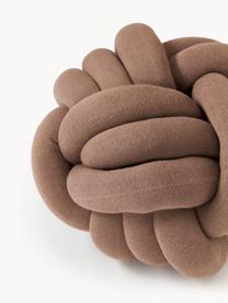 Coussin nœud Twist, Taupe, Ø 30 cm