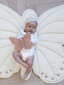 Tappetino gioco bebè in cotone organico Butterfly, Rivestimento: 100% cotone organico, cer, Bianco latte, Larg. 100 x Lung. 85 cm