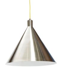 Lámpara de techo Yama, Pantalla: vidrio, Anclaje: metal recubierto, Cable: cubierto en tela, Plateado, Ø 40 x Al 35 cm