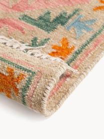 Ręcznie tkany dywan kilim z frędzlami Zohra, 90% wełna, 10% bawełna

Włókna dywanów wełnianych mogą nieznacznie rozluźniać się w pierwszych tygodniach użytkowania, co ustępuje po pewnym czasie, Wielobarwny, S 120 x D 170 cm (Rozmiar S)