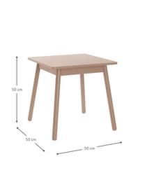 Drevený detský stôl Kinna Mini, Borovicové drevo, MDF-doska strednej hustoty, lakované, Bledoružová, Š 50 x V 50 cm