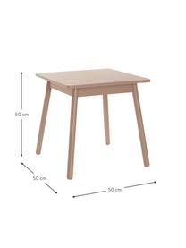 Houten kindertafel Kinna Mini, Grenenhout, gelakt MDF, Roze, B 50 x H 50 cm