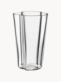 Mondgeblazen vaas Alvar Aalto, H 22 cm, Mondgeblazen glas, Transparant, B 14 x H 22 cm