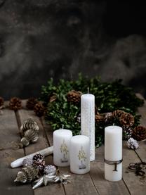 Ručne vyrobená adventná sviečka Rustic, Parafín, Biela, čierna, Ø 5 x V 25 cm