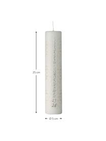 Ručně vyrobená adventní svíčka Rustic, Parafín, Bílá, černá, Ø 5 cm, V 25 cm