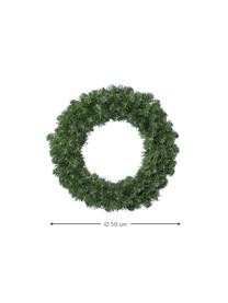 Corona navideña Imperial, Plástico, Verde oscuro, Ø 50 x Al 15 cm