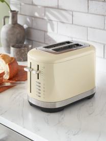 Toaster Almond, Gehäuse: Edelstahl, beschichtet, Gestell: Kunststoff, Cremeweiß, glänzend, B 31 x T 18 cm