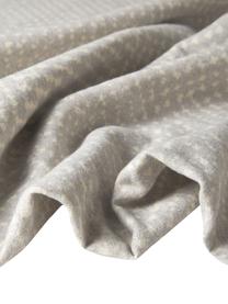 Plaid en coton Luca, 85 % coton, 8 % viscose, 7 % polyacrylique, Gris, larg. 140 x long. 200 cm