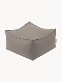 Pouf d'extérieur Stay, Tissu taupe, larg. 60 x haut. 33 cm