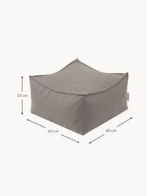 Outdoor-Pouf Stay, Bezug: 100 % Polyester, wetterfe, Webstoff Taupe, B 60 x H 33 cm
