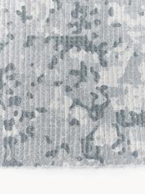 Handgeweven laagpolige loper Nantes, 100% polyester, GRS-gecertificeerd, Grijsblauw, B 80 x L 250 cm