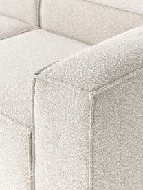 Modulares Sofa Lennon (4-Sitzer) aus Bouclé, Bezug: Bouclé (100 % Polyester) , Gestell: Massives Kiefernholz, Spe, Füße: Kunststoff Dieses Produkt, Bouclé Off White, B 327 x T 119 cm