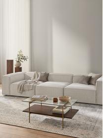 Modulares Sofa Lennon (4-Sitzer) aus Bouclé, Bezug: Bouclé (100 % Polyester) , Gestell: Massives Kiefernholz, Spe, Bouclé Off White, B 327 x T 119 cm