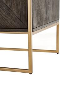 Schubladenkommode Harry aus massivem Mangoholz, Korpus: Massives Mangoholz, lacki, Mangoholz, Goldfarben, B 100 x H 80 cm